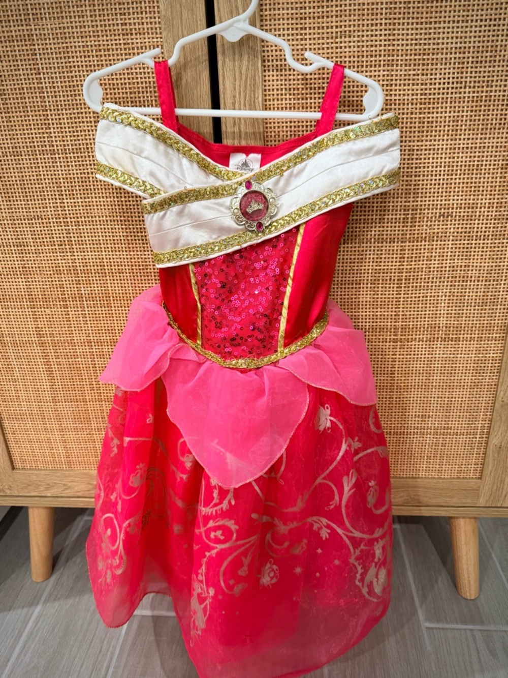 Disney Hot Pink and Gold Princess Belle Dress